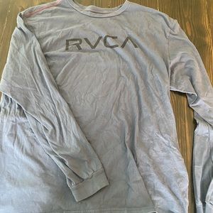 RVCA Blue Long sleeve shirt w/ red stitch